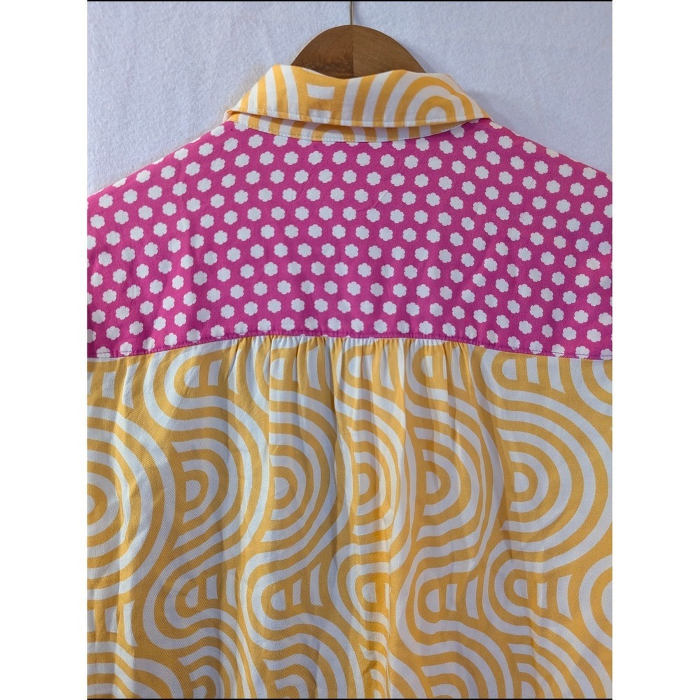 Maeve Anthropologie Mixed Print Button Down Women Sz S Multi Excellent Patchwork - Picture 9 of 14